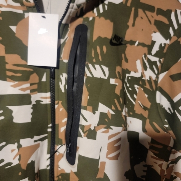 Nike Sportswear Tech Fleece Hoodie Men's Full Zip Sweatshirt Camo Size XXL - Picture 3 of 4
